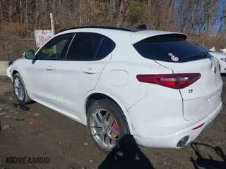2020 Alfa Romeo Stelvio Ti with VIN ZASPAKBNXL7C91738, listed as a IAAI auction lot 41615757 with 1 mi miles. Bid and sale history available at carsss.com. Image 3.