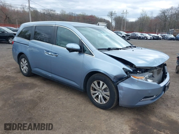 2014 Honda Odyssey EX with VIN 5FNRL5H46EB016800, listed as a IAAI auction lot 42048768 with 144,677 mi miles and . Bid and sale history available at carsss.com. Image 1.