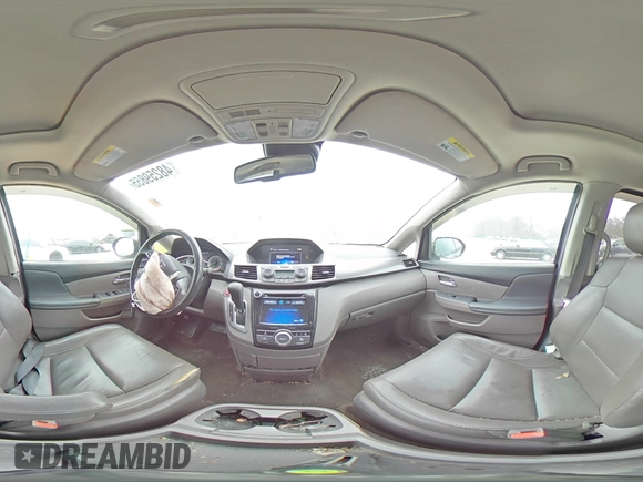 2014 Honda Odyssey EX-L with VIN 5FNRL5H65EB061079, listed as a Copart auction lot 48259855 with 126,498 mi miles and Salvage Title. Bid and sale history available at DreamBid. Image 14.