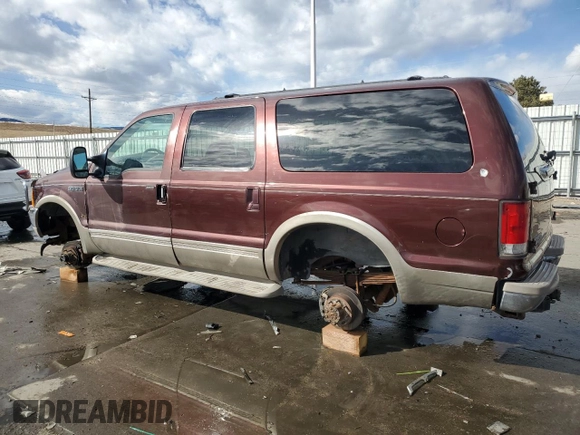 2000 Ford Excursion Limited с VIN 1FMNU43S7YEB85589, выставлен на аукционе Copart как лот 43738255 с пробегом 233 688 миль миль и Списание • Salvage title. История ставок и продаж доступна на DreamBid. Изображение 2.