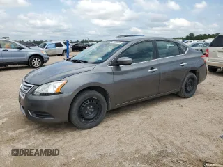 2015 Nissan Sentra SV with VIN 3N1AB7AP2FL648599, listed as a Copart auction lot 54009385 with 182,400 mi miles and Salvage Title. Bid and sale history available at carsss.com. Image 1.