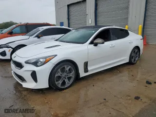 2020 Kia Stinger GT-Line with VIN KNAE15LA2L6083854, listed as a Copart auction lot 49996604 with 100,242 mi miles and Salvage Title. Bid and sale history available at carsss.com. Image 1.