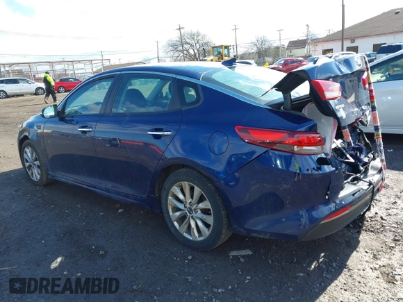 2018 Kia Optima LX with VIN 5XXGT4L34JG186189, listed as a IAAI auction lot 41845909 with 99,382 mi miles and . Bid and sale history available at carsss.com. Image 3.
