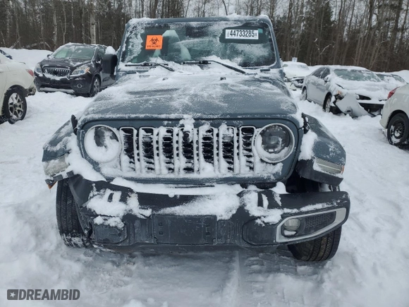2024 Jeep Wrangler Sahara with VIN 1C4PJXEN0RW122859, listed as a Copart auction lot 44733285 with 0 mi miles and Salvage Title. Bid and sale history available at carsss.com. Image 5.