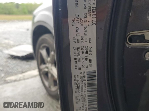2015 Dodge Journey Crossroad with VIN 3C4PDCGB0FT713892, listed as a Copart auction lot 51682815 with 147,694 mi miles and Salvage title. Bid and sale history available at DreamBid. Image 13.