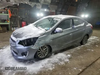 2020 Mitsubishi Mirage G4 SE with VIN ML32F4FJXLHF00631, listed as a Copart auction lot 43984845 with 56,943 mi miles and Salvage Title. Bid and sale history available at carsss.com. Image 1.