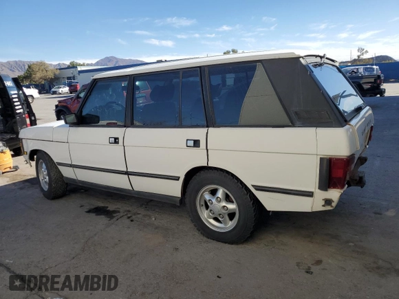 1995 Land Rover Range Rover with VIN SALHC1343SA656651, listed as a Copart auction lot 80172604 with 148,324 mi miles and Salvage title. Bid and sale history available at DreamBid. Image 2.