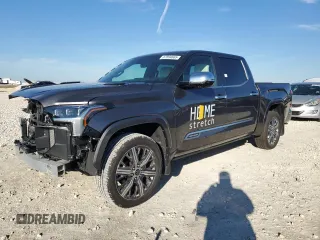 2023 Toyota Tundra Capstone Hybrid with VIN 5TFVC5DB1PX035587, listed as a Copart auction lot 87894665 with 3,056 mi miles and Salvage title. Bid and sale history available at DreamBid. Image 1.