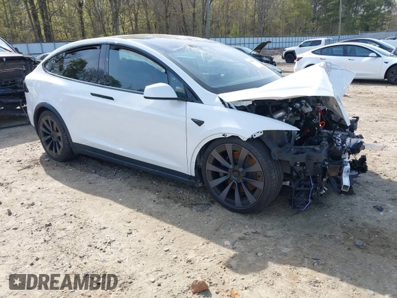 2022 Tesla Model X Plaid z VIN 7SAXCBE6XNF340704, wystawiony jako IAAI lot #41928524 z przebiegiem Nie podano mil oraz . Historia ofert i sprzedaży dostępna na DreamBid. Obrazek 1.