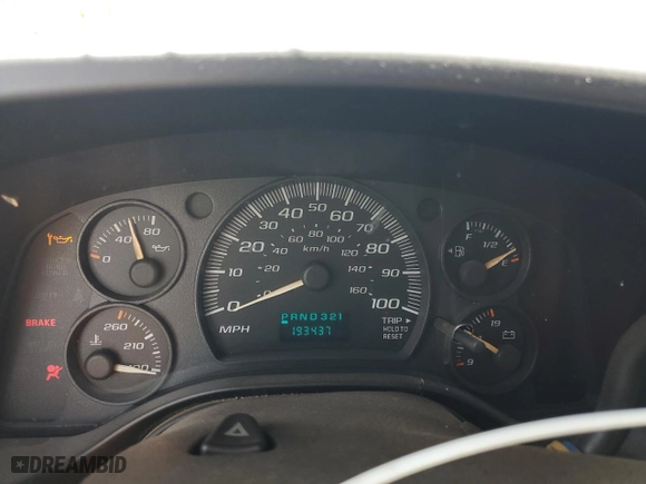 2005 Chevrolet Express Cargo Van with VIN 1GCFG15X651256811, listed as a Copart auction lot 45123695 with 193,437 mi miles and Salvage Title. Bid and sale history available at carsss.com. Image 9.
