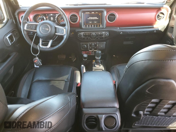 2023 Jeep Wrangler Rubicon with VIN 1C4HJXFN6PW509741, listed as a Copart auction lot 81324394 with 21,755 mi miles and Salvage title. Bid and sale history available at DreamBid. Image 8.