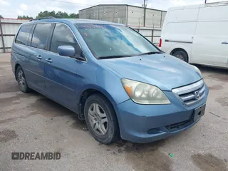 2007 Honda Odyssey EX-L with VIN 5FNRL38647B085123, listed as a IAAI auction lot 42154519 with 168,587 mi miles and . Bid and sale history available at carsss.com. Image 1.