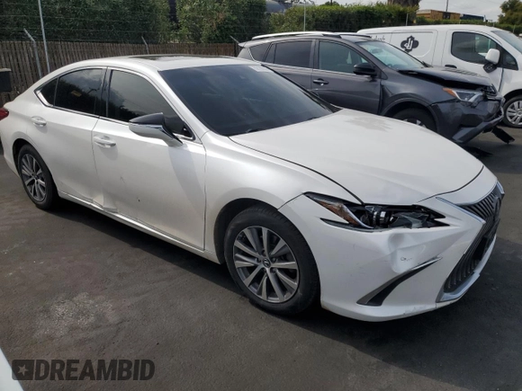 2019 Lexus ES 350 with VIN 58ABZ1B11KU047127, listed as a Copart auction lot 52189835 with 47,659 mi miles and Salvage Title. Bid and sale history available at DreamBid. Image 4.