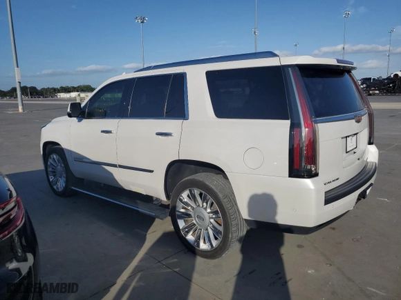 2020 Cadillac Escalade Platinum with VIN 1GYS3DKJ6LR232030, listed as a Copart auction lot 79781614 with 76,209 mi miles and Non Repairable. Bid and sale history available at carsss.com. Image 2.