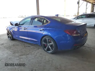 2019 Genesis G70 3.3T Advanced with VIN KMTG34LE2KU032322, listed as a Copart auction lot 66004014 with 24,852 mi miles and Salvage Title. Bid and sale history available at carsss.com. Image 2.