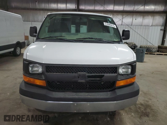 2014 Chevrolet Express Cargo with VIN 1GCWGFBA8E1125053, listed as a Copart auction lot 51690415 with 165,609 mi miles and Salvage title. Bid and sale history available at DreamBid. Image 5.
