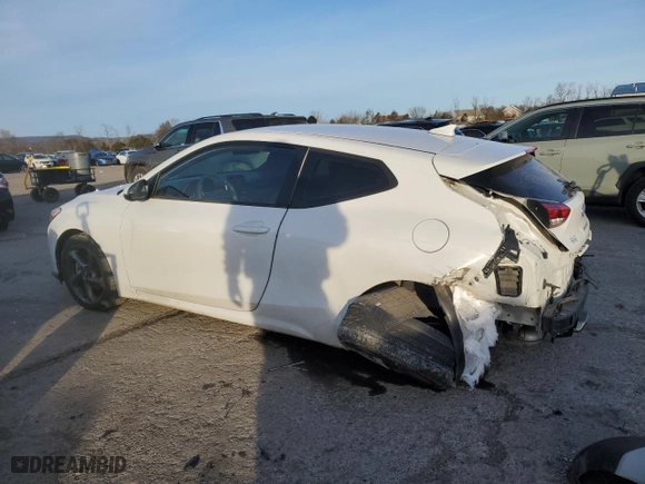 2019 Hyundai Veloster 2.0 with VIN KMHTG6AF6KU019982, listed as a Copart auction lot 88219405 with 56,849 mi miles and Salvage Title. Bid and sale history available at carsss.com. Image 2.