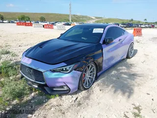 2018 Infiniti Q60 3.0t LUXE with VIN JN1EV7EKXJM341946, listed as a IAAI auction lot 39392104 with 52,989 mi miles. Bid and sale history available at carsss.com. Image 18.