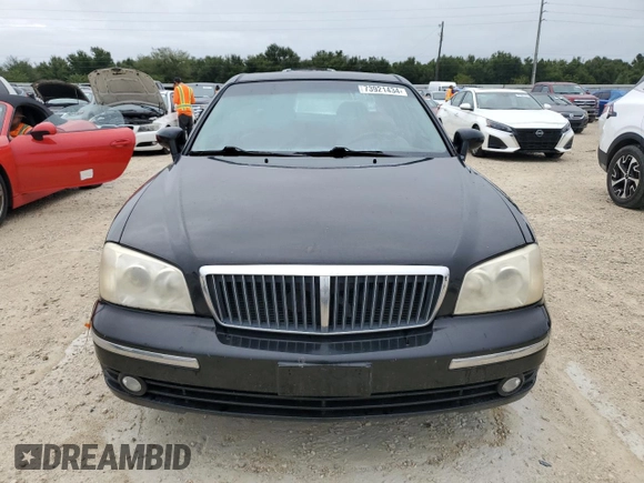 2005 Hyundai XG z VIN KMHFU45E65A379433, wystawiony jako Copart lot #73921434 z przebiegiem Nie podano mil oraz Szkoda całkowita • Salvage title. Historia ofert i sprzedaży dostępna na DreamBid. Obrazek 5.