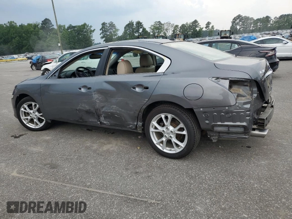 2014 Nissan Maxima S with VIN 1N4AA5AP5EC491610, listed as a Copart auction lot 62063895 with 80,812 mi miles and Salvage title. Bid and sale history available at DreamBid. Image 2.