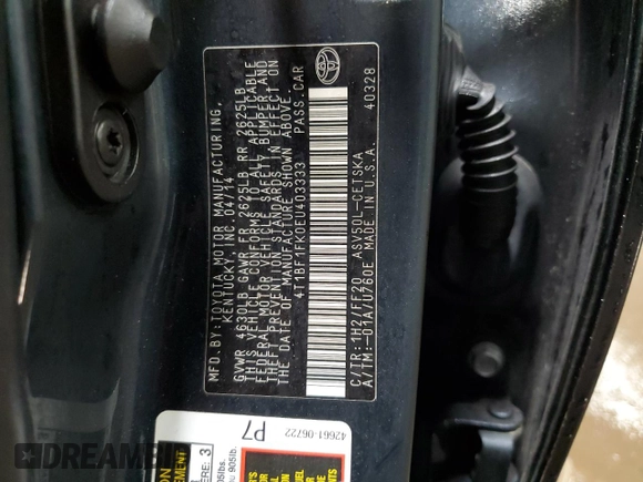 2014 Toyota Camry L with VIN 4T1BF1FK0EU403333, listed as a Copart auction lot 51128375 with 89,777 mi miles and Salvage Title. Bid and sale history available at carsss.com. Image 13.