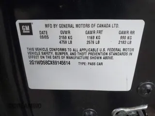 2006 Chevrolet Impala SS with VIN 2G1WD58CX69145614, listed as a IAAI auction lot 41693969 with 110,015 mi miles and . Bid and sale history available at DreamBid. Image 9.