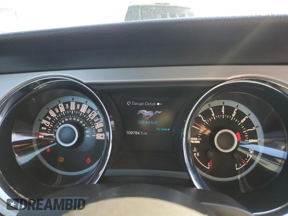 2013 Ford Mustang V6 with VIN 1ZVBP8AM9D5267518, listed as a Copart auction lot 47307545 with 109,784 mi miles and Salvage title. Bid and sale history available at DreamBid. Image 9.