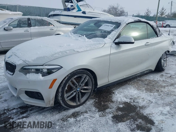 2018 BMW 2 Series 230i xDrive with VIN WBA2K1C52JVB64595, listed as a IAAI auction lot 41604748 with 47,461 mi miles and . Bid and sale history available at DreamBid. Image 2.