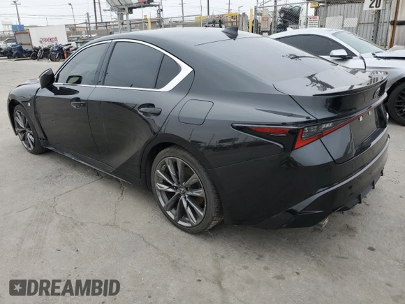 2022 Lexus IS 350 F Sport with VIN JTHGZ1B24N5052989, listed as a Copart auction lot 62594345 with 41,489 mi miles and Salvage title. Bid and sale history available at DreamBid. Image 2.
