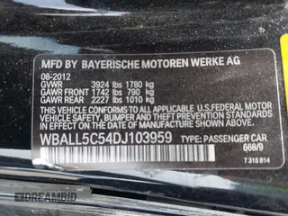 2013 BMW Z4 sDrive28i with VIN WBALL5C54DJ103959, listed as a IAAI auction lot 42371850 with 100,953 mi miles and . Bid and sale history available at DreamBid. Image 9.