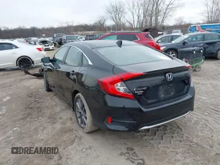 2019 Honda Civic Sedan EX with VIN 19XFC1F31KE013956, listed as a IAAI auction lot 41502562 with 65,752 mi miles. Bid and sale history available at carsss.com. Image 3.