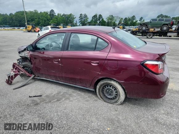 2021 Mitsubishi Mirage ES with VIN ML32FUFJXMHF00744, listed as a Copart auction lot 58791135 with 52,444 mi miles and Salvage title. Bid and sale history available at DreamBid. Image 2.