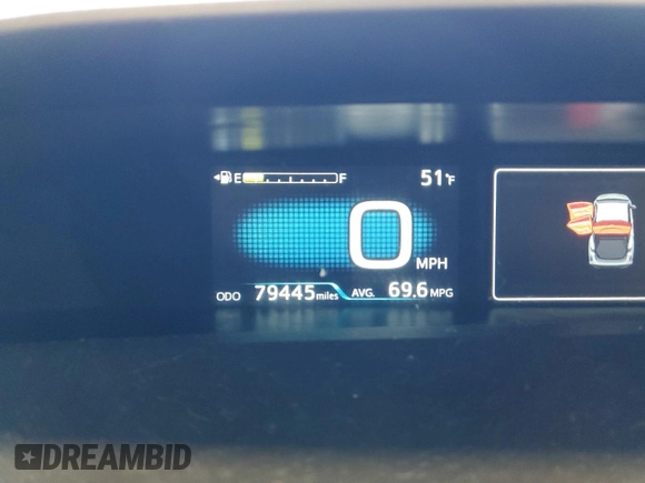 2020 Toyota Prius Prime LE with VIN JTDKARFP6L3123531, listed as a Copart auction lot 50997835 with 79,445 mi miles and Salvage Title. Bid and sale history available at carsss.com. Image 9.