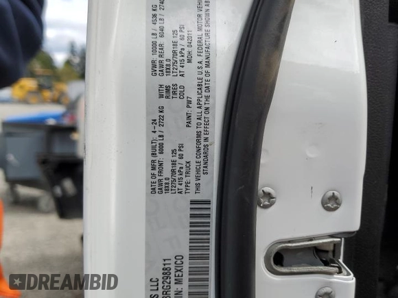 2024 Ram 2500 Tradesman with VIN 3C6UR5CL8RG298811, listed as a Copart auction lot 53577065 with 3,846 mi miles and Salvage title. Bid and sale history available at DreamBid. Image 12.