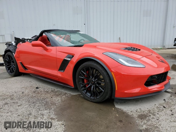 2017 Chevrolet Corvette Z06 3LZ with VIN 1G1YT2D64H5603285, listed as a Copart auction lot 68898003 with 0 mi miles. Bid and sale history available at carsss.com. Image 4.