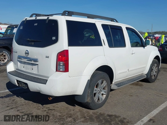 2010 Nissan Pathfinder SE with VIN 5N1AR1NB9AC629519, listed as a IAAI auction lot 41772962 with 192,593 mi miles and . Bid and sale history available at DreamBid. Image 4.