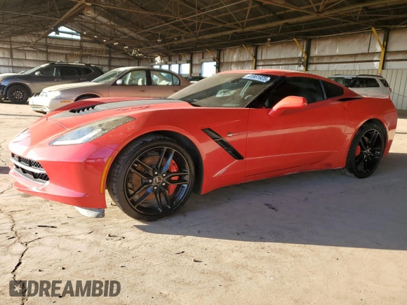 2015 Chevrolet Corvette Z51 1LT with VIN 1G1YH2D73F5100421, listed as a Copart auction lot 41861925 with 0 mi miles and Salvage Title. Bid and sale history available at carsss.com. Image 1.