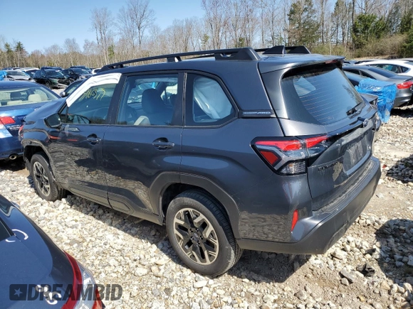 2025 Subaru Forester with VIN JF2SLDAC2SH447600, listed as a Copart auction lot 53180575 with 8,623 mi miles and Salvage title. Bid and sale history available at DreamBid. Image 2.