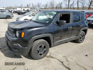 2015 Jeep Renegade Sport with VIN ZACCJBAT0FPB66962, listed as a Copart auction lot 49520865 with 110,151 mi miles and Salvage Title. Bid and sale history available at DreamBid. Image 1.