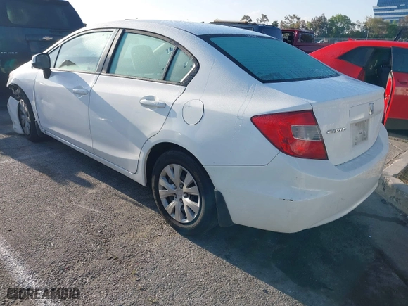2012 Honda Civic Sdn LX with VIN 19XFB2F55CE384498, listed as a IAAI auction lot 42067436 with 71,257 mi miles. Bid and sale history available at carsss.com. Image 3.