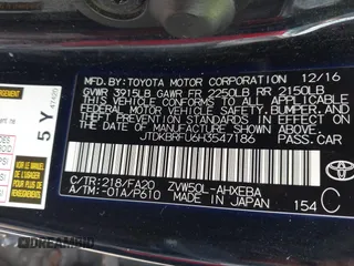 2017 Toyota Prius Two with VIN JTDKBRFU6H3547186, listed as a IAAI auction lot 42187586 with 214,219 mi miles and . Bid and sale history available at carsss.com. Image 9.