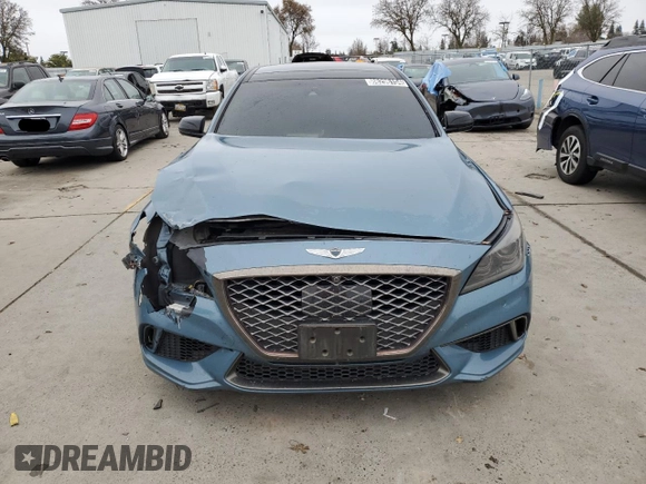 2018 Genesis G80 Sport z VIN KMHGN4JB5JU248399, wystawiony jako Copart lot #86296154 z przebiegiem 129 667 mil mil oraz Czysty tytuł • Clean title. Historia ofert i sprzedaży dostępna na DreamBid. Obrazek 5.