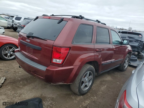 2007 Jeep Grand Cherokee Laredo with VIN 1J8GR48K97C624642, listed as a Copart auction lot 51072255 with 59,566 mi miles and Salvage Title. Bid and sale history available at carsss.com. Image 3.