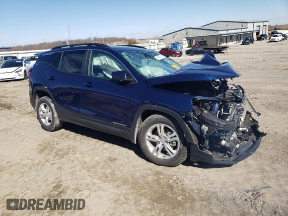 2022 GMC Terrain SLE with VIN 3GKALMEV4NL304406, listed as a Copart auction lot 47955155 with Not provided miles and Salvage title. Bid and sale history available at DreamBid. Image 4.