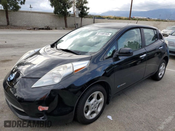 2015 Nissan LEAF SV with VIN 1N4AZ0CP6FC301534, listed as a Copart auction lot 51158153 with 66,443 mi miles. Bid and sale history available at carsss.com. Image 1.