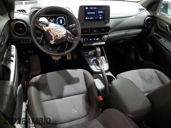 2022 Hyundai Kona N Line with VIN KM8K3CA32NU840142, listed as a Copart auction lot 50141955 with 16,941 mi miles and Salvage Title. Bid and sale history available at carsss.com. Image 8.