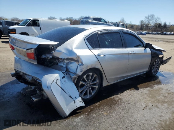 2014 Honda Accord Sport with VIN 1HGCR2F54EA050498, listed as a Copart auction lot 53461485 with 171,200 mi miles and Salvage Title. Bid and sale history available at DreamBid. Image 3.