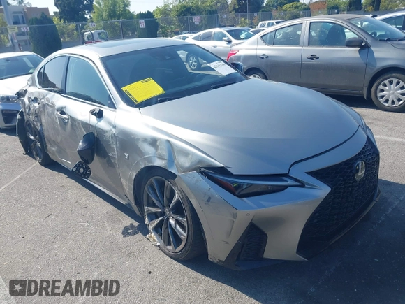 2021 Lexus IS with VIN JTHGZ1B21M5044458, listed as a IAAI auction lot 42141348 with 30,087 mi miles. Bid and sale history available at carsss.com. Image 1.