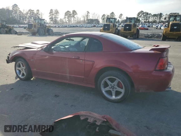 2003 Ford Mustang GT Deluxe with VIN 1FAFP42X43F447476, listed as a Copart auction lot 45862335 with 96,224 mi miles and Salvage Title. Bid and sale history available at carsss.com. Image 2.