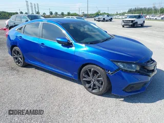 2019 Honda Civic Sport with VIN 19XFC2F83KE014463, listed as a IAAI auction lot 41439533 with 84,379 mi miles and . Bid and sale history available at DreamBid. Image 1.